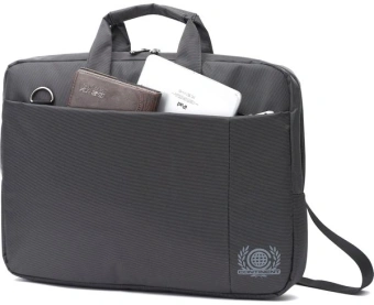 Сумка для ноутбука 15.6" Continent CC-215 GR серый нейлон/полиэстер - купить недорого с доставкой в интернет-магазине