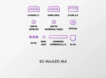Телевизор LED Haier 85" 85 MiniLED M4 Frameless серебристый 4K Ultra HD 60Hz MEMC DVB-T DVB-T2 DVB-C DVB-S2 USB WiFi Smart TV - купить недорого с доставкой в интернет-магазине