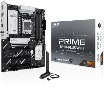 Материнская плата Asus PRIME B850-PLUS WIFI SocketAM5 AMD B850 4xDDR5 ATX AC`97 8ch(7.1) 2.5Gg RAID+HDMI+DP - купить недорого с доставкой в интернет-магазине