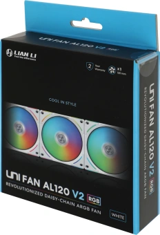 Вентилятор для корпуса Lian-Li Uni Fan ALV2 120 V2 ARGB 120х120x28 белый 4-pin 28.7дБ (G99.12ALV21W.00) Ret - купить недорого с доставкой в интернет-магазине