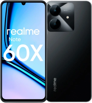 Смартфон Realme RMX3938 Note 60х 64Gb 3Gb черный моноблок 3G 4G 2Sim 6.74" 720x1600 Android 14 8Mpix 802.11 a/b/g/n/ac GPS GSM900/1800 GSM1900 TouchSc A-GPS microSD - купить недорого с доставкой в интернет-магазине