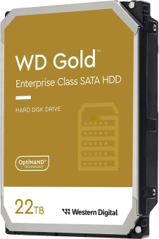 Жесткий диск WD SATA-III 22TB WD221KRYZ Gold 512E (7200rpm) 512Mb 3.5" - купить недорого с доставкой в интернет-магазине