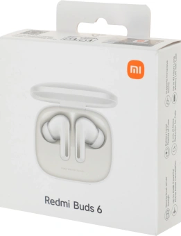 Гарнитура внутриканальные Xiaomi Redmi Buds 6 белый беспроводные bluetooth в ушной раковине (BHR9250GL) - купить недорого с доставкой в интернет-магазине