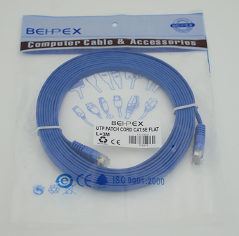 Патч-корд Flat cat.5E stranded molded 3м синий RJ-45 (m)-RJ-45 (m) (упак.:1шт) - цена, купить или заказать с доставкой в интернет-магазине Патч-корд Flat cat.5E stranded molded 3м синий RJ-45 (m)-RJ-45 (m) (упак.:1шт) - купить недорого с доставкой в интернет-магазине