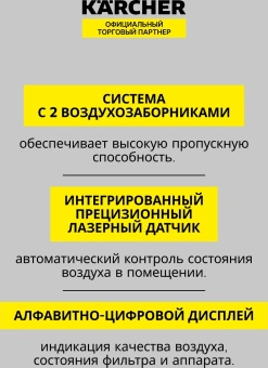 Воздухоочиститель Karcher AF 20 24Вт серебристый (1.024-820.0) - купить недорого с доставкой в интернет-магазине
