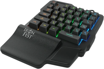 Игровой блок Оклик 701G IRON FIST черный USB for gamer LED (подставка для запястий) (1196590) кабель 1.8м - купить недорого с доставкой в интернет-магазине