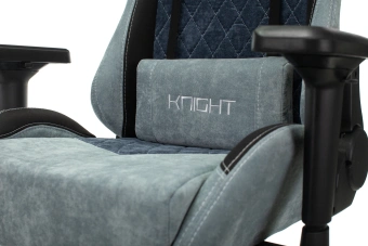 Кресло игровое Zombie VIKING 7 KNIGHT Fabric голубой ткань/эко.кожа с подголов. крестов. металл - купить недорого с доставкой в интернет-магазине