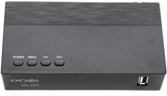 Ресивер DVB-T2 Сигнал Эфир HD-250 черный - купить недорого с доставкой в интернет-магазине