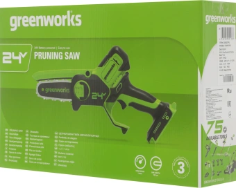 Цепная пила Greenworks G24MCS10 аккум. 200Вт дл.шины:4"(10cm) (2008207) - купить недорого с доставкой в интернет-магазине