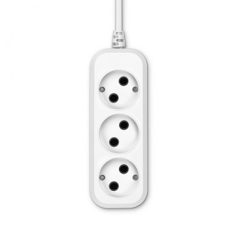 Сетевой удлинитель Buro BU-PSL3.3/W 3м (3 розетки) белый (пакет ПЭ) - купить недорого с доставкой в интернет-магазине