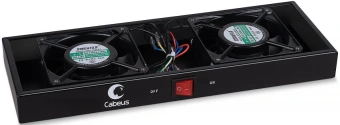 Модуль вентиляторный Cabeus (TRAY-FAN2-BK) 2 вент. черный - купить недорого с доставкой в интернет-магазине