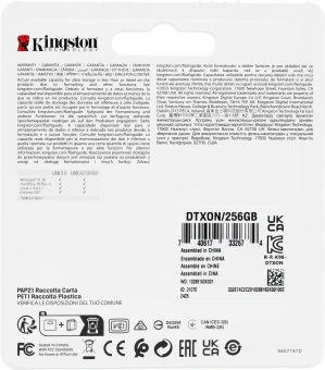 Флеш Диск Kingston 256GB DataTraveler Exodia Onyx DTXON/256GB USB3.2 черный - купить недорого с доставкой в интернет-магазине