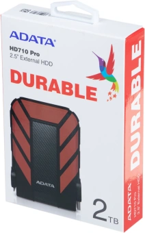 Жесткий диск A-Data USB 3.0 2TB AHD710P-2TU31-CRD HD710Pro DashDrive Durable 2.5" красный - купить недорого с доставкой в интернет-магазине