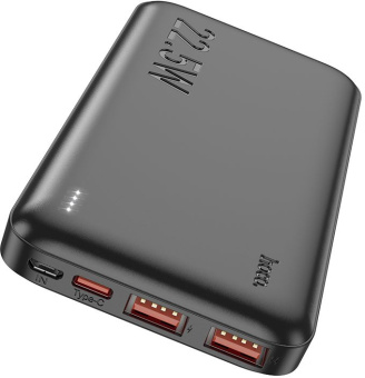 Мобильный аккумулятор Hoco J101 Astute 10000mAh QC3.0/PD3.0 22.5W 5A 2xUSB-A/USB-C черный - купить недорого с доставкой в интернет-магазине