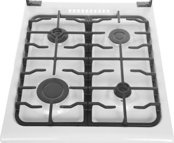 Плита Газовая Midea MFO-M4G20T0E(WH) белый/черный (стеклянная крышка) реш.чугун - купить недорого с доставкой в интернет-магазине