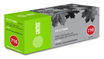 Картридж лазерный Cactus CS-C716BK 716 BK черный (2300стр.) для Canon i-Sensys MF8030/MF8030cn/MF8050/LBP 5050 - купить недорого с доставкой в интернет-магазине