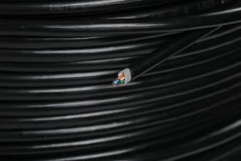 Кабель сетевой FTP 4 пары cat.5E solid 0.51мм CCA 305м черный outdoor - купить недорого с доставкой в интернет-магазине