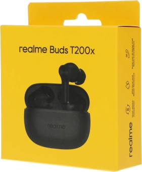 Гарнитура внутриканальные Realme Buds T200x черный беспроводные bluetooth в ушной раковине (6941764461727) - купить недорого с доставкой в интернет-магазине