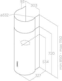Вытяжка каминная Elica Stone WH/A/33 белый управление: кнопочное (1 мотор) - купить недорого с доставкой в интернет-магазине