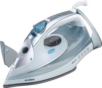 Утюг Hyundai H-SI01340 2800Вт голубой/белый - купить недорого с доставкой в интернет-магазине