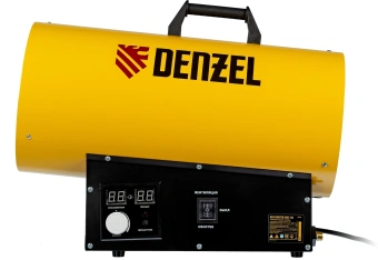 Тепловая пушка газовая Denzel GHG-15i 15000Вт желтый/черный - купить недорого с доставкой в интернет-магазине