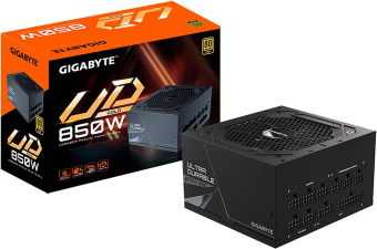 Блок питания Gigabyte ATX 850W GP-UD850GM 80+ gold (20+4pin) APFC 120mm fan 8xSATA Cab Manag RTL - купить недорого с доставкой в интернет-магазине