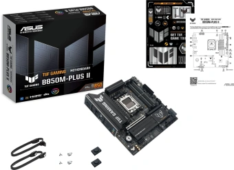 Материнская плата Asus TUF GAMING B850M-PLUS II Socket AM5 AMD B850 4xDDR5 mATX AC`97 8ch(7.1) 2.5Gg RAID+HDMI+DP - купить недорого с доставкой в интернет-магазине