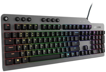 Клавиатура Lenovo Legion K500 RGB механическая черный USB Multimedia for gamer LED (подставка для запястий) - купить недорого с доставкой в интернет-магазине