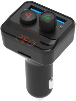 Автомобильный FM-модулятор Ritmix FMT-B100 черный MicroSD BT USB (80000554) - купить недорого с доставкой в интернет-магазине