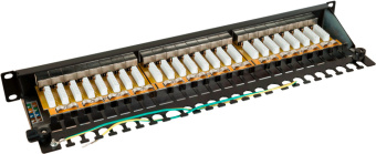 Патч-панель Lanmaster LAN-PPI24S5E 19" 1U 24xRJ45 кат.5e STP - купить недорого с доставкой в интернет-магазине