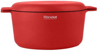 Кастрюля Rondell Red Edition RDA-1118 4.6л. d=24см (с крышкой) красный - купить недорого с доставкой в интернет-магазине