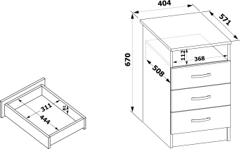 Тумба Сокол КТ-14 приставная 404x571x670мм (КТ14Б6) белый - купить недорого с доставкой в интернет-магазине