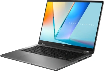 Ноутбук Asus Vivobook 14 Flip TP3407AA-SG111W Core Ultra 7 355 16Gb SSD512Gb Intel Graphics 14" OLED Touch WUXGA (1920x1200) Windows 11 Home grey WiFi BT Cam (90NB17C1-M007C0) - купить недорого с доставкой в интернет-магазине