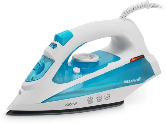 Утюг Maxwell MW-3055 2200Вт белый/синий - купить недорого с доставкой в интернет-магазине