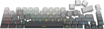 Клавиатура A4Tech MS76 PLUS механическая черный/серый USB Multimedia for gamer LED кабель 1.8м - купить недорого с доставкой в интернет-магазине