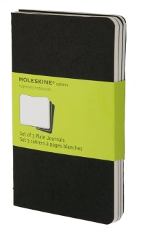 Блокнот Moleskine CAHIER JOURNAL QP313 Pocket 90x140мм обложка картон 64стр. нелинованный черный (3шт) - купить недорого с доставкой в интернет-магазине