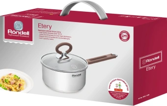 Ковш Rondell Etery RDS-1598 1.3л. d=16см (с крышкой) стальной - цена, купить или заказать с доставкой в интернет-магазине Ковш Rondell Etery RDS-1598 1.3л. d=16см (с крышкой) стальной - купить недорого с доставкой в интернет-магазине
