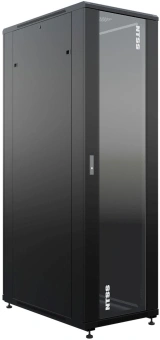 Шкаф серверный NTSS Премиум (NTSS-R42U80100GS-BL) напольный 42U 800x1000мм пер.дв.стекл металл 900кг черный 160кг - купить недорого с доставкой в интернет-магазине