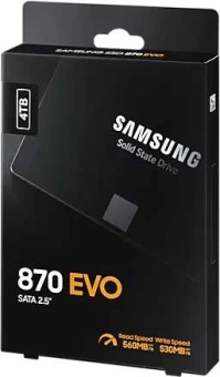 Накопитель SSD Samsung SATA-III 4TB MZ-77E4T0BW 870 EVO 2.5" - купить недорого с доставкой в интернет-магазине