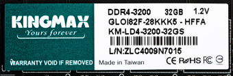 Память DDR4 32GB 3200MHz Kingmax KM-LD4-3200-32GS RTL PC4-25600 CL22 DIMM 288-pin 1.2В Ret - купить недорого с доставкой в интернет-магазине