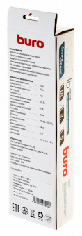 Сетевой фильтр Buro 600SH-16-3-W 3м (6 розеток) белый (коробка) - купить недорого с доставкой в интернет-магазине