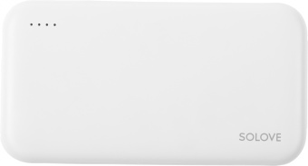 Мобильный аккумулятор Solove W7 10000mAh QC3.0 12W 3A USB-A/USB-C белый (W7 WHITE RUS) - купить недорого с доставкой в интернет-магазине
