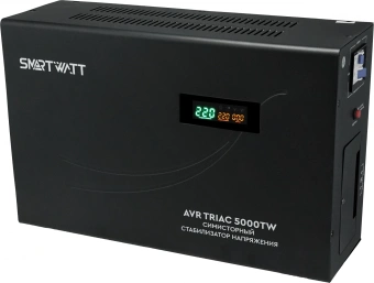 Стабилизатор напряжения Smartwatt AVR Triac 5000TW 5000ВА черный - купить недорого с доставкой в интернет-магазине