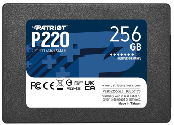 Накопитель SSD Patriot SATA III 256Gb P220S256G25 P220 2.5" - купить недорого с доставкой в интернет-магазине