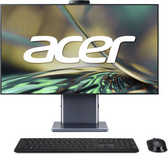Моноблок Acer Aspire S27-1755 27" WQHD i7 1260P (2.1) 16Gb SSD512Gb Iris Xe CR Eshell GbitEth WiFi BT 135W клавиатура мышь Cam серый 2560x1440 - купить недорого с доставкой в интернет-магазине