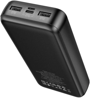 Мобильный аккумулятор Hoco J128A Powerful 20000mAh 3A 2xUSB-A черный (21175) - купить недорого с доставкой в интернет-магазине