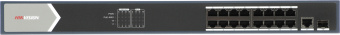 Коммутатор Hikvision DS-3E0518P-E(B) (L2) 17x1Гбит/с 1SFP 16PoE 16PoE+ 230W неуправляемый - купить недорого с доставкой в интернет-магазине