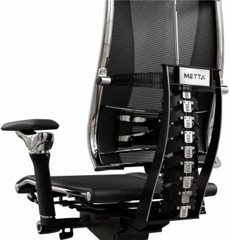 Кресло руководителя эргономичное Метта Yoga Spine Triumph B2 (Черный CC.50.15.13A) черный сиденье черный сет./экокожа с подголов. крестов.5-луч. металл хром - купить недорого с доставкой в интернет-магазине