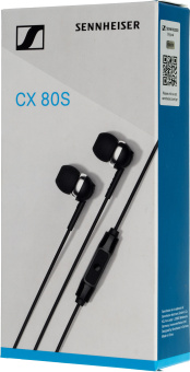 Гарнитура вкладыши Sennheiser CX 80S 1.2м черный проводные в ушной раковине (508896 CX 80S) - купить недорого с доставкой в интернет-магазине