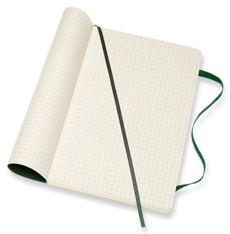 Блокнот Moleskine CLASSIC SOFT QP617K15 Large 130х210мм 192стр. клетка мягкая обложка зеленый - купить недорого с доставкой в интернет-магазине